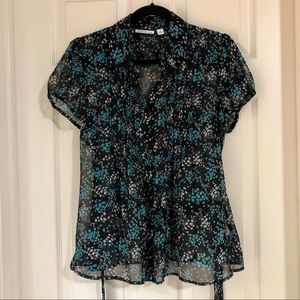 Croft and Barrow semi-sheer Button Up blouse